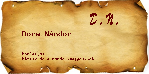 Dora Nándor névjegykártya